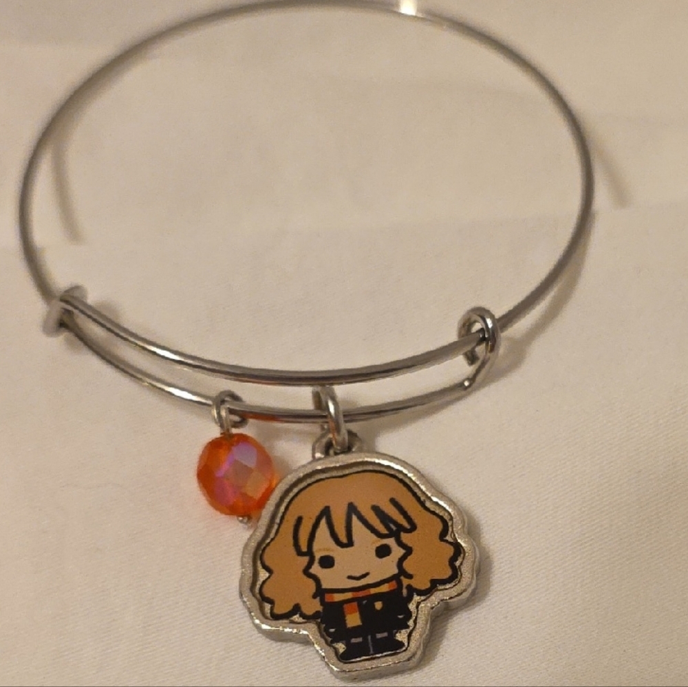 Silver Hermione Grainger Charm Bracelet with Red Bead [2/$15]